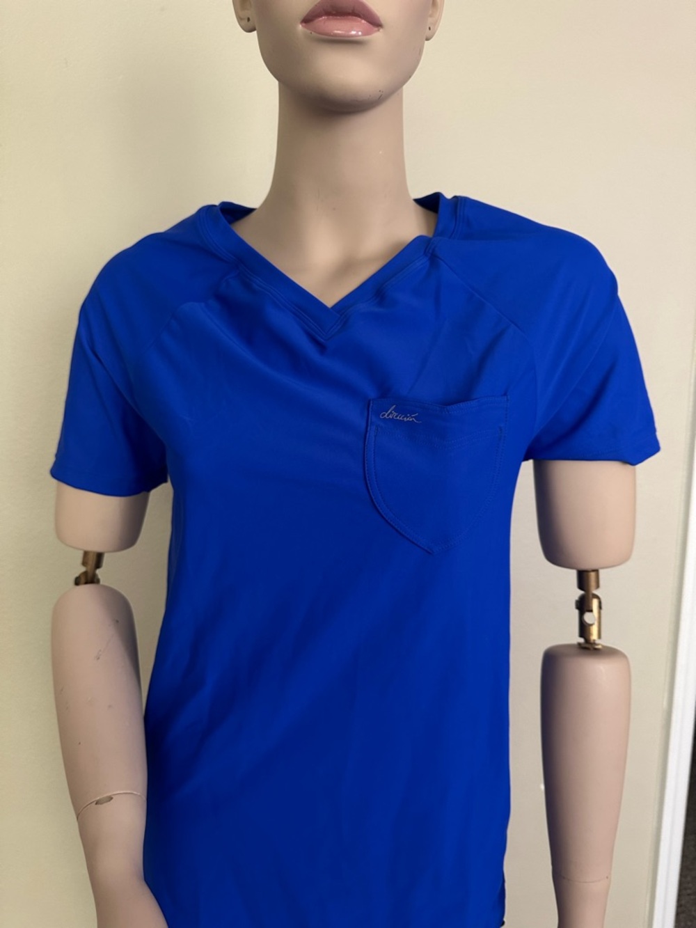 Dirección Atlética Royal Blue Scrub Top XS Athletic Stretch